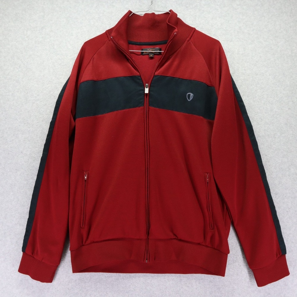 Ben Sherman Jacket Mens XL Full Zip Track Activewear Athletic‎ Mock Neck Red